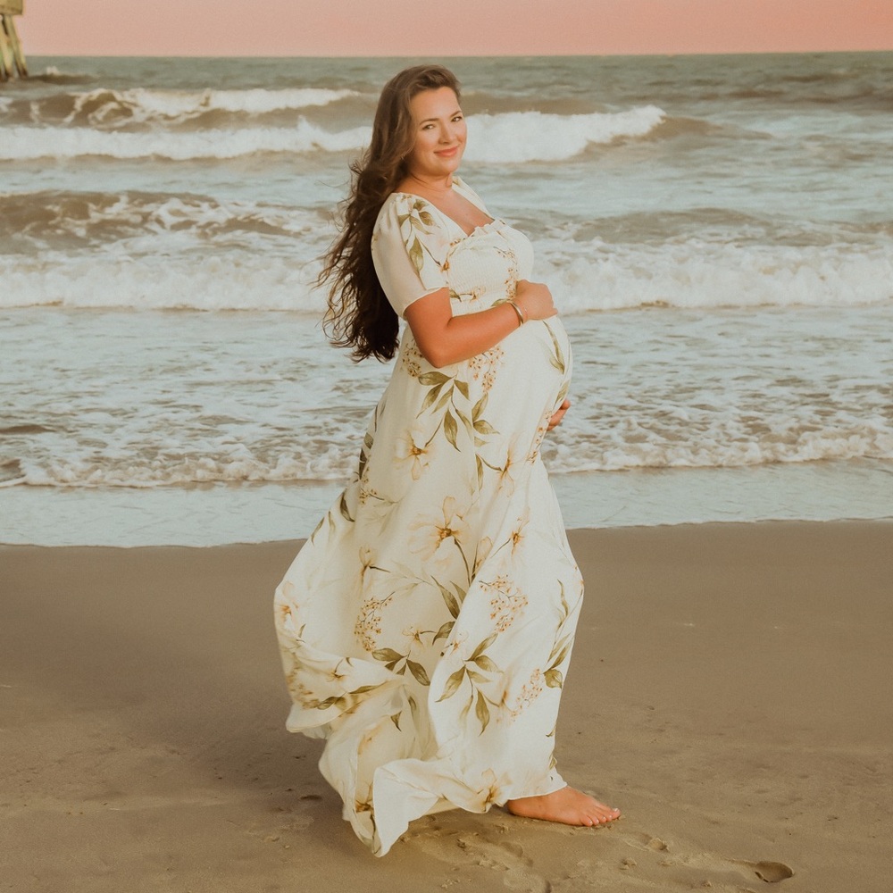 Pink blush maternity gown